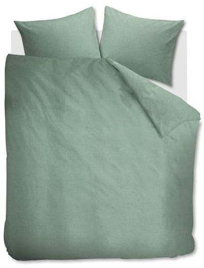 Snoozing Flanel Uni Dekbedovertrek - Lits-jumeaux - 240x200/220 cm - Grey Green