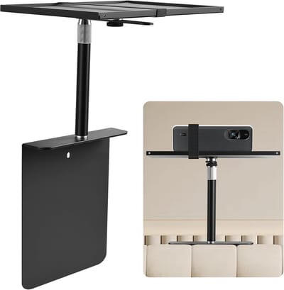 Projectorhouder Verstelbaar - Beamer standaard - Bed en bank - Verborgen design - 24-41 cm - Zwart