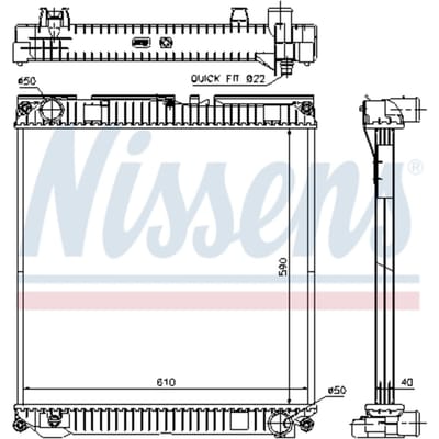 Radiator, motorkoeling NISSENS 67224A