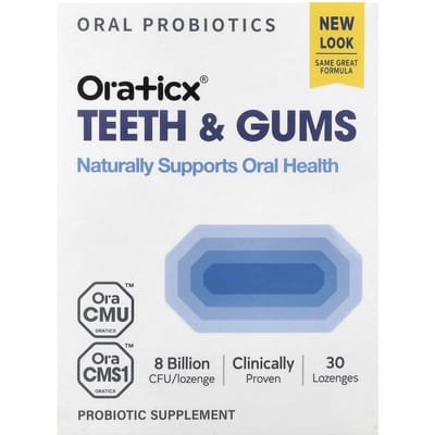 Oraticx, Tanden & Tandvlees, Oraal Probioticum, Druif, Zuigtabletten, 30 Tabletten