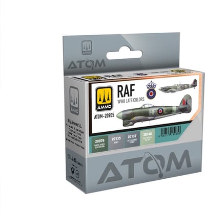 AMMO by Mig Jimenez Hobbyverf Acrylverf - MIG 20905 ATOM - RAF WWII Late Kleuren - Acryl Set 4x20ml Verf set