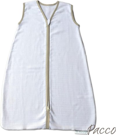 Pacco Hydrofiel Babyslaapzak Zomer - Zonder Mouwen - Grijs - 70 cm