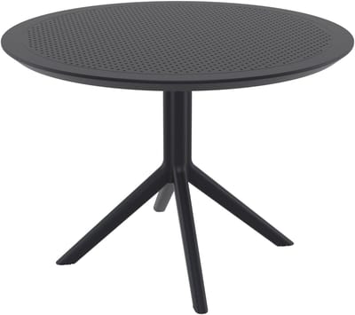 CLP Sky Tuintafel - Rond - Ø 105 cm - Polypropyleen - Weerbestendig & UV-bestendig - Bistrotafel Buiten - zwart
