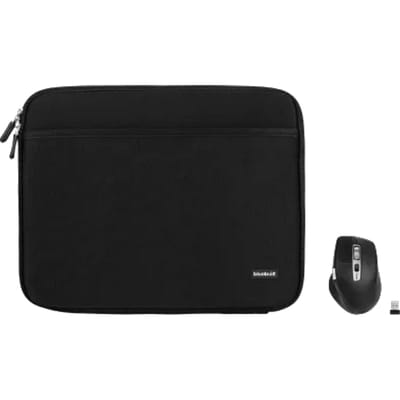 BlueBuilt Laptophoes breedte 30 cm 12-13 inch Zwart + Maximus Muis
