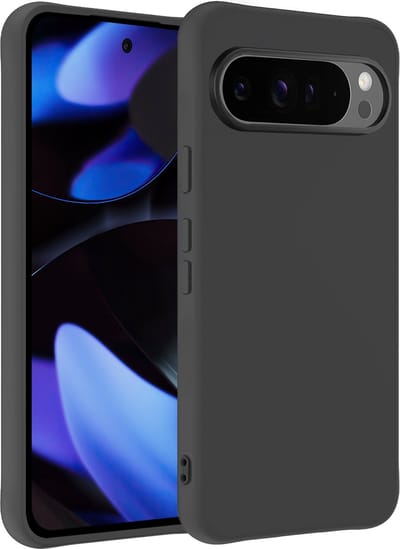 Hoesje - Geschikt voor Google Pixel 9 Pro - Sterk & Shockproof - Siliconen Case - Hoes Cover - Telefoonhoes - Zwart