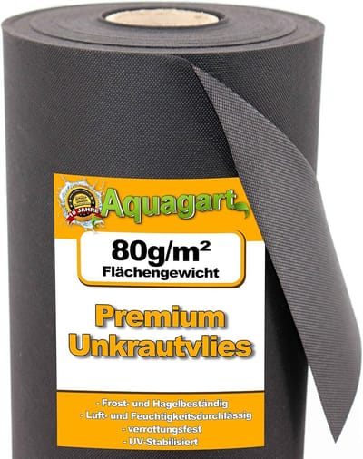 Onkruidvlies Mulchvlies 42m² 1,4m Breed Waterdoorlatend Zware Kwaliteit