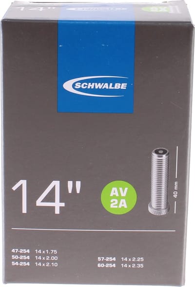 Schwalbe Binnenband 14 x 1.75 - 28/40-254 - Schrader ventiel 40mm - Duurzaam butyl rubber