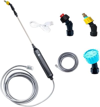 Elektrische Waterspuit - Draagbare Tuinspuit - Tuinonderhoud Vereenvoudigen - Lichtgewicht Ergonomisch Ontwerp - 120 Graden Sprayhoek - Zwart