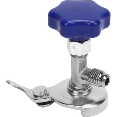 R134A Robinet pour canette 14 SAE Distributeur de réfrigérant Ouvre-bouteille Outil de valve Adapté pour R12 R134A R22