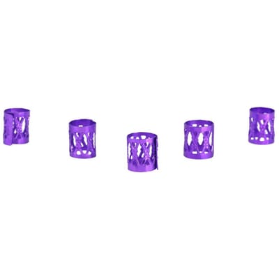100 STKS/Zak Nieuwe Kleurrijke Haarvlechtkralen Ringen Manchet Decoratie Gereedschap Accessoires(Paars) purple