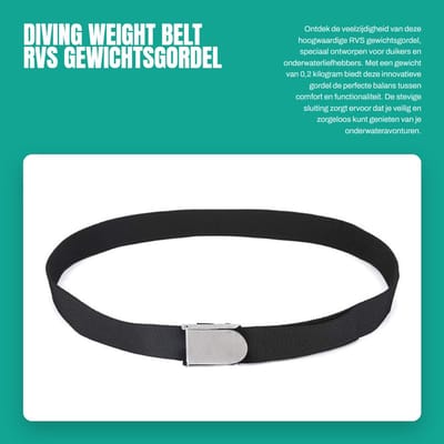 Dailygoods- Gewicht Riem Roestvrij Staal - Duikgewicht - Loodgordel - Robuuste PP-Riem - Waterdicht - Ideaal voor Duiken - Duikriem