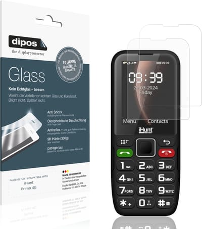 dipos – 2x Matte Pantserfolie geschikt voor iHunt Primo 4G | 9H Screenprotector