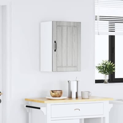 vidaXL - Keukenbovenkast - Lucca - bewerkt - hout - grijs - sonoma - eikenkleur