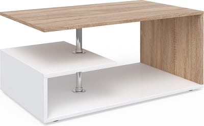 Vicco Guillermo Salontafel – 91 x 52.6 cm Wit/Sonoma