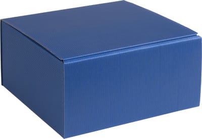 Geschenkdoos ribbelkarton 20x19x10cm BLAUW (35 stuks)