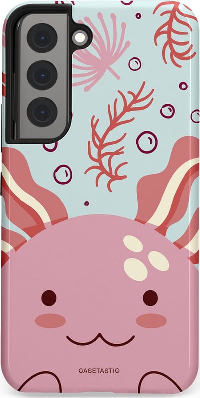 Casetastic Hoesje Geschikt voor Samsung S22 - Stijlvolle Beschermende Duo-layer Case - Axolotl knuffels