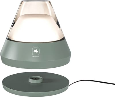 Leonardo tafellamp glas SALERNO - Olijf groen, RGB, oplaadbaar - dimbaar - voor binnen en buiten - acculamp