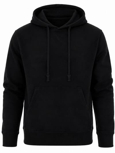 Hoodie Heren – Heren Trui met Capuchon – Sweater Heren – Zwart – L