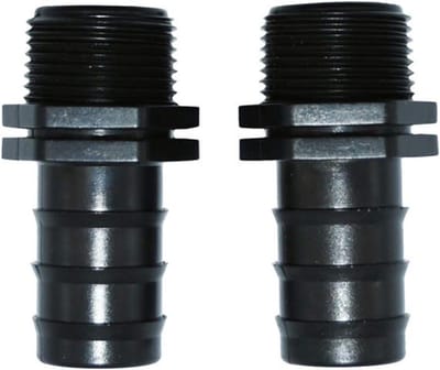 Tuinslang Connector - Slangkoppeling Slangpilaar - Irrigatie Aanleggen - Rechte Haakconnector - 25 Mm G3/4 - Zwart