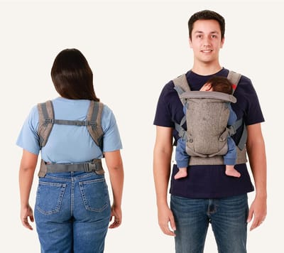 Babydrager Voor Pasgeborenen Vanaf de Geboorte - 4-in-1 - Ergonomische Voorkant en Rugzak - Draagsysteem Voor Baby's en Peuters van 3,6-14,5 kg
