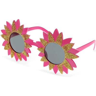 Zonnebril Rex London Pink and gold starburst sunglasses