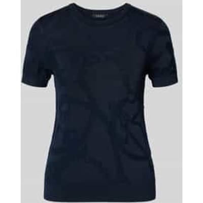 T-shirt met geribde boorden Model 'EYELAH'