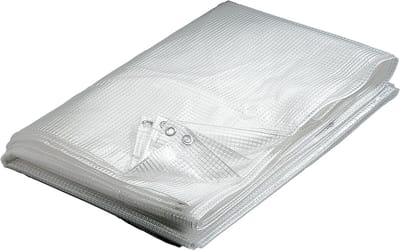 80 g/m² 4 x 10 m Transparant Afdekzeil voor Tuin en Bouw