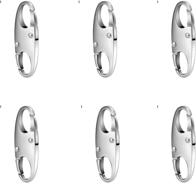 6 Stuks Anti Diefstal Rits Clips voor Rugzakken, Handtassen en Plunjezakken, Veiligheidsoplossing voor Sleutels en Ritstrekkers, Zilver