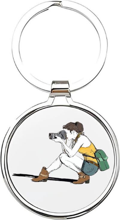 Akyol - Fotograaf Sleutelhanger - fotograaf - De beste fotograaf - Foto - fotonemer - momentopname - trouwfotograaf - cameraman - camera - fototoestel - dierenfotograaf - fotografie - portretfoto - plaatje - wegwerpcamera - 4 x 7,5 CM