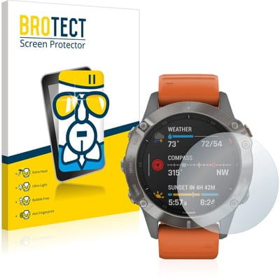 Screenprotector voor Garmin Fenix 6 Beschermglas transparant