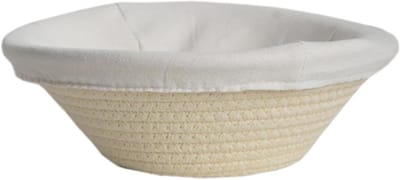 Broodgistmand - Rijsmand deeg - Brood bakken - Handgemaakt katoen - 20.8 x 6.8 cm - Meerkleurig