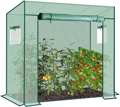Foliekas met Ritssluiting - Tomatenkas Plantenhuis - Planten Beschermen - Scheurvaste PE-folie - 200x80x170 cm - Groen