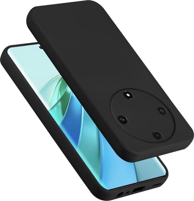 Cadorabo Hoesje geschikt voor Honor Magic 5 Lite 5G in LIQUID ZWART - Beschermhoes gemaakt van flexibel TPU silicone Case Cover