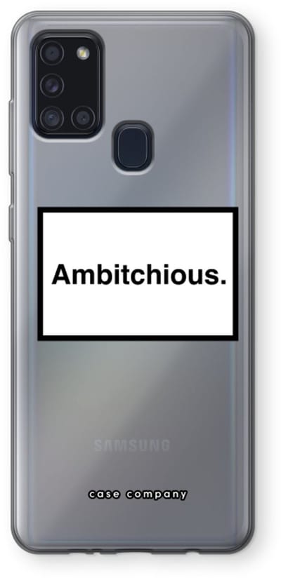 Case Company® - Hoesje geschikt voor Samsung Galaxy A21s hoesje - Ambitchious - Soft Cover Telefoonhoesje - Bescherming aan alle Kanten en Schermrand