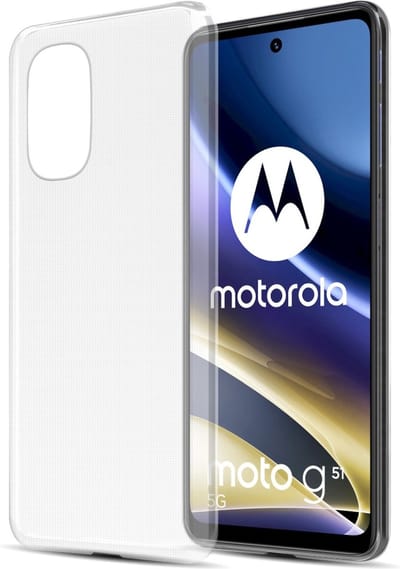 Cadorabo Hoesje geschikt voor Motorola MOTO G51 5G in VOLLEDIG TRANSPARANT - Beschermhoes gemaakt van flexibel TPU Silicone Case Cover