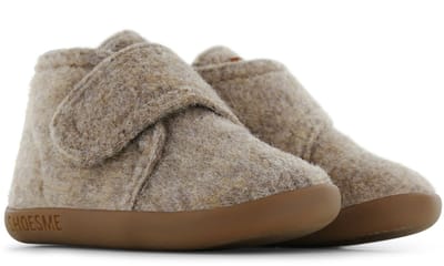 Shoesme Taupe Vilten Slofje - Baby Slofjes - Unisex - Taupe - Vilt - Maat 26
