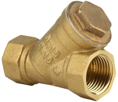 Allecto - Y-Vormige Messing Filter Kogelklep - Voor Water en Olie - 1/2 inch aansluiting - Duurzaam materiaal - Geschikt voor diverse vloeistoffen ...