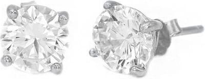 Karma Oorbellen Round Zirconia 7 mm Zilver