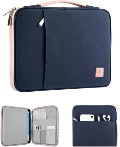 Draagtas met Handvat voor Tablet 9-11 inch, Geschikt voor iPad, Galaxy Tab en Meer - Indigo en Roze
