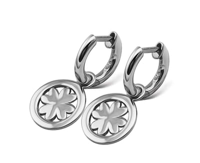 Oorringen Klavertje 4 Zilver JE016S