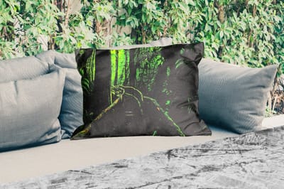 Buitenkussens - Jungle - Brug - Mos - Natuur - Tropisch - 60x40 cm - Weerbestendig