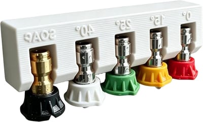 Opberger Hogedrukreiniger Sproeiers - Mondstukhouder Reiniger - Gereedschap Organiseren - Wandmontage Snelkoppeling - 12 x 4 x 3 cm - Wit