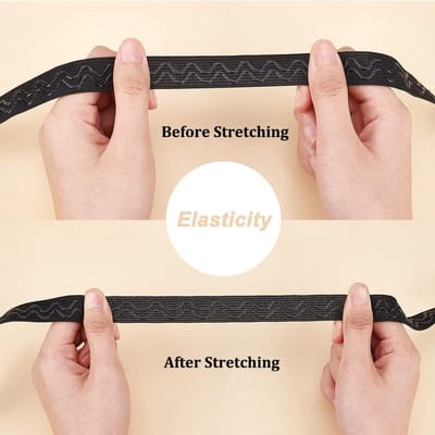 Dailygoods- Griptape Antislip - Siliconen Elastische Tape - 18,5 mm Breedte - 9,14 m Lengte - Geschikt voor Ondergoed/Bikini - Hoogwaardig Materiaal - Siliconenband