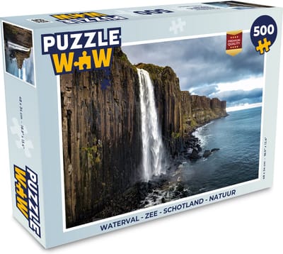 Puzzel Waterval - Zee - Schotland - Natuur - Legpuzzel - Puzzel 500 stukjes