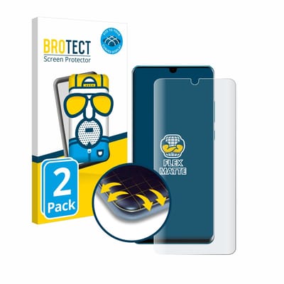BROTECT - Screenprotector voor Huawei P30 Pro / P30 Pro New Edition - Folie Beschermfolie matte volledig dekking 2 Stuks