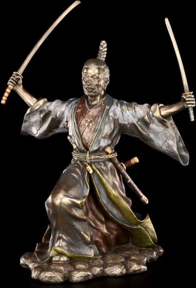 Veronese Design - Japanse Samoerai met Katana - Gebronsd beeld - Zeer gedetailleerd