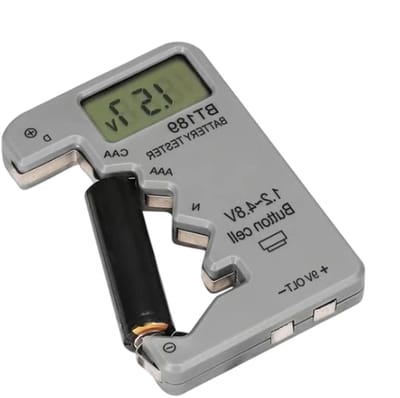 Batterij Tester - Capaciteit Meter - Energie Beheer - Intuïtieve Touch - Compact Ontwerp - Zwart