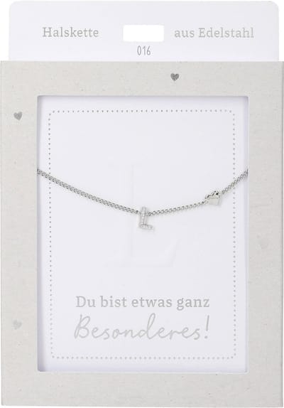 Depesche ketting zilver letter L hartje cadeau sieraden.
