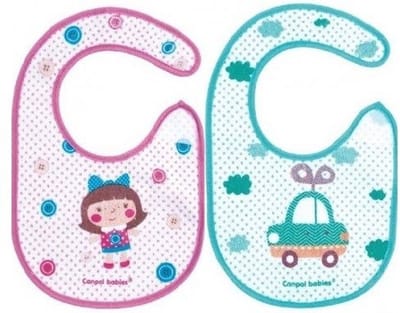 Canpol Babies | Slabetjen badstof met drukkers | 2 stuks | katoen | 0+ maanden
