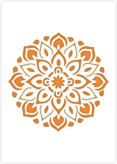 QBIX Mandala Sjabloon A5 Formaat Kunststof - Uitsnede diameter 12,5cm